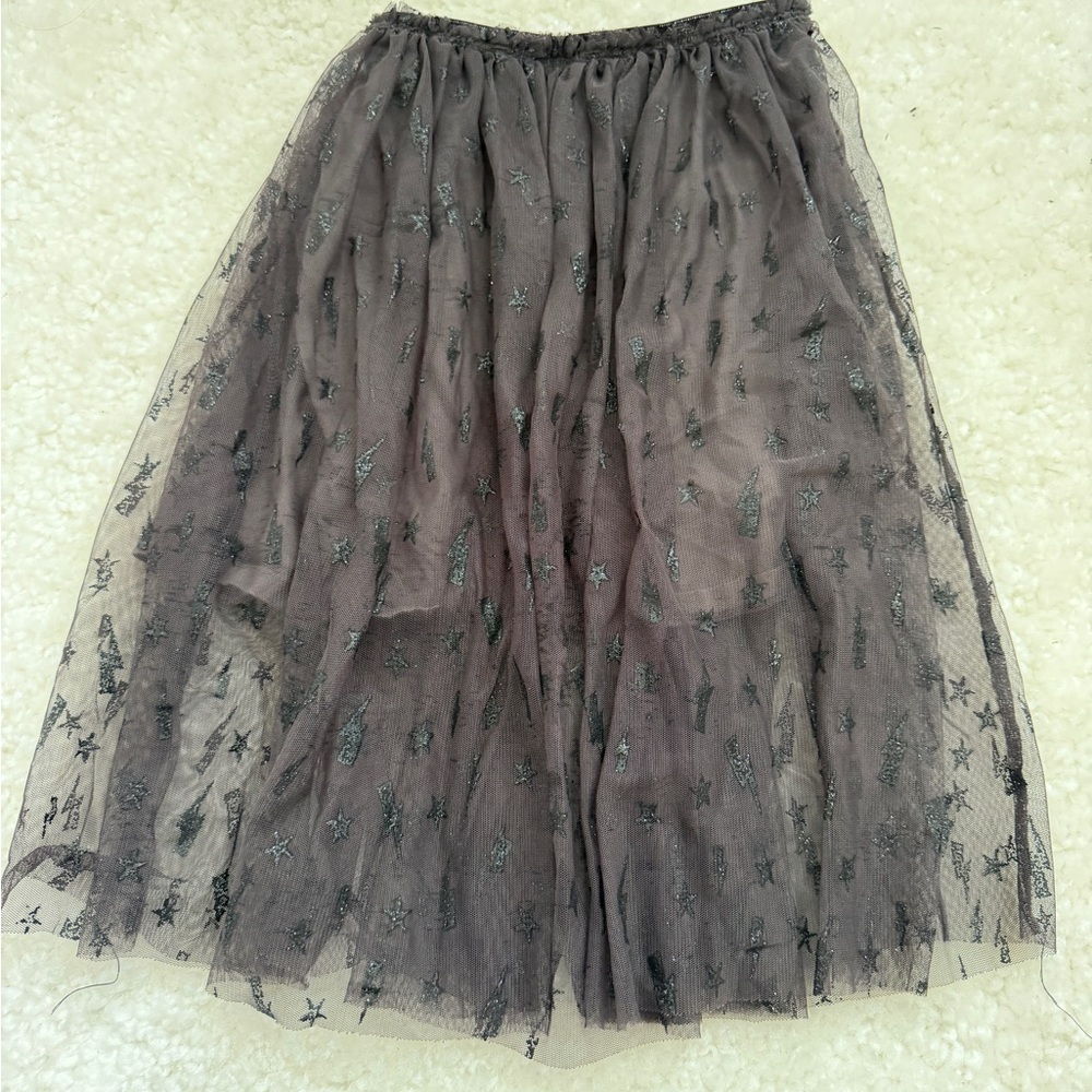 Zara Girls’s Elegant Black Starry Tulle Skirt